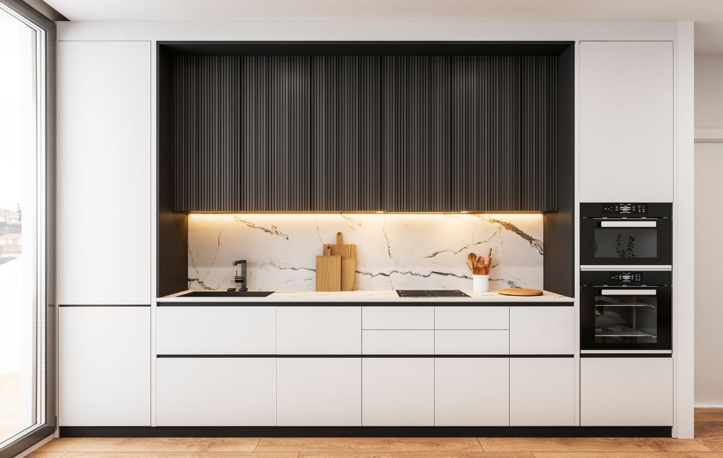 Cocinas mono ambiente. Residencial Playa somo Milton Homes.